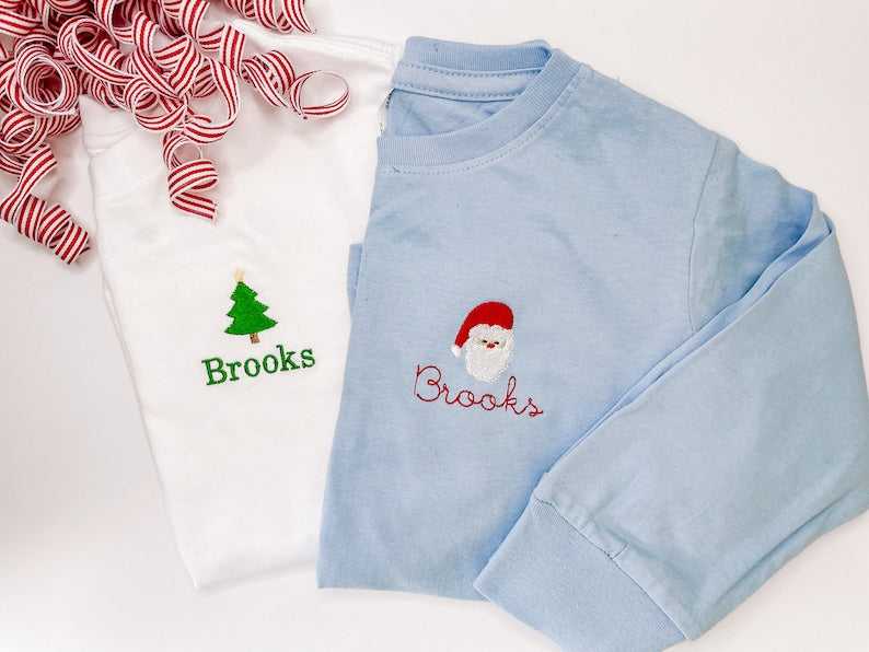 Christmas Shirt | Holiday Shirt | Custom Embroidered Shirt