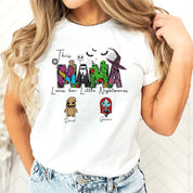 Custom Horror Mama Shirt | This Mama Loves Her Nightmares Personalized T-Shirt