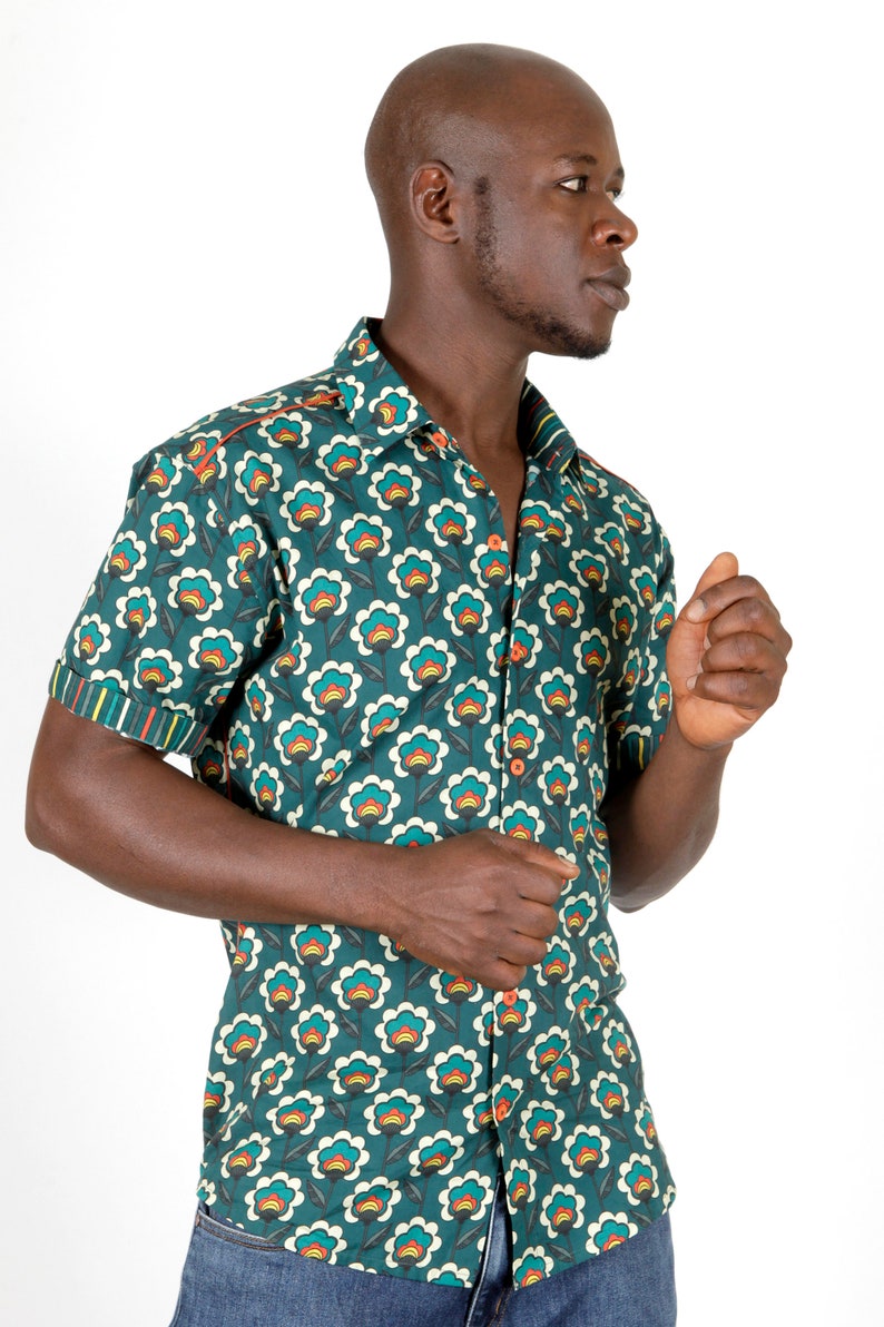 Floral half sleeve shirt - Retro - BAÏSAP