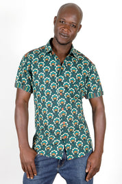 Floral half sleeve shirt - Retro - BAÏSAP