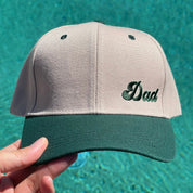 Dad & Mom Script Embroidered Hat | Vintage Style Hat | Gift for Father