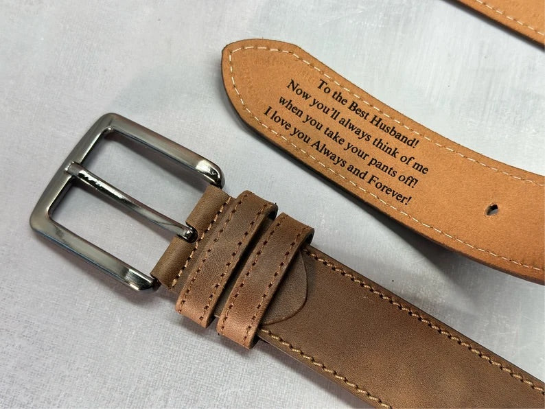 Custom Leather Belt for Daddy | Father’s Day Gift for Boyfriend | Unique Gift for Husband | Personalized Leather Belt