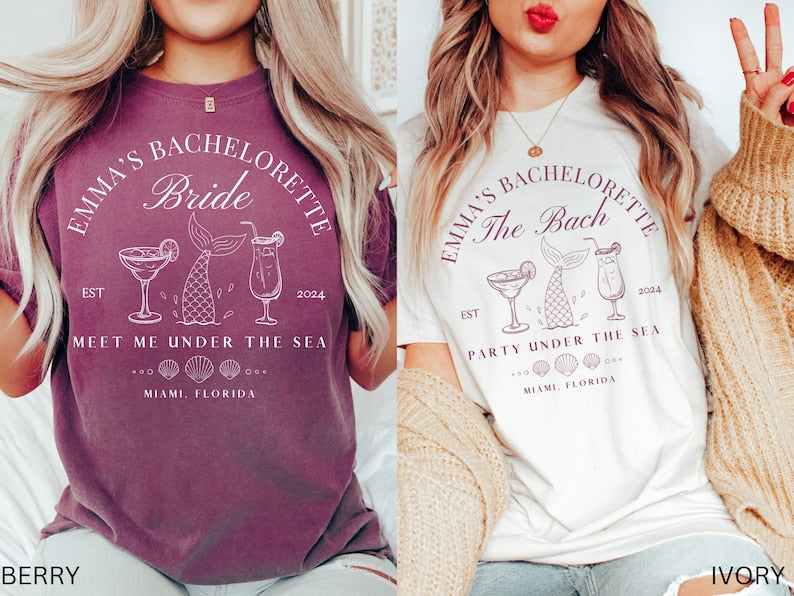 Custom Last Splash Bachelorette Party Shirts, Mermaid Bach Club Tee Beach Bachelorette Shirts