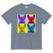 Four Frenchie pop art Style Unisex garment