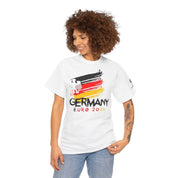 UEFA Euro 2024 Germany Flag and Coat Shirt Unisex Heavy Cotton Tee