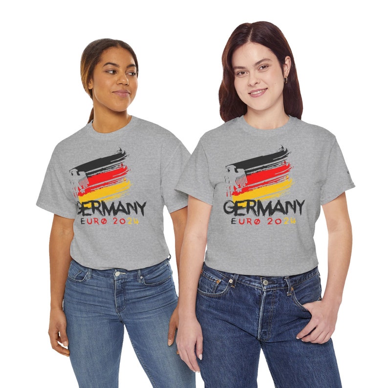 UEFA Euro 2024 Germany Flag and Coat Shirt Unisex Heavy Cotton Tee