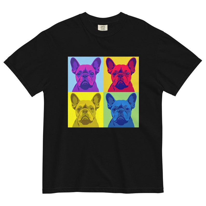 Four Frenchie pop art Style Unisex garment