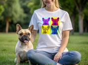 Four Frenchie pop art Style Unisex garment