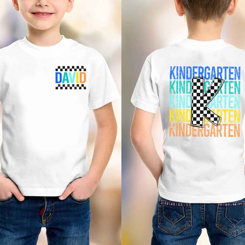 Back To School Tshirt|Personalized Kindergarten Shirt| Boys Kindergarten Shirt