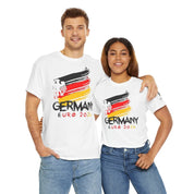 UEFA Euro 2024 Germany Flag and Coat Shirt Unisex Heavy Cotton Tee