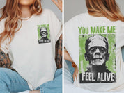 Frankenstein Shirt  Vintage Horror Spooky Season Halloween T-shirt