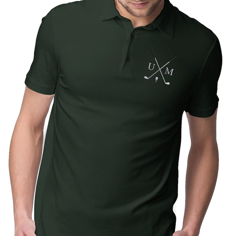 Embroidered Custom Polo Shirt, Personalised Monogrammed Golf Sports Shirt, Customised Initial Name Golf Slogan Tees, Best Gift for Golfers