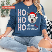 Personalized Pet Photo + Name | Ugly Christmas Dog Face Sweatshirt