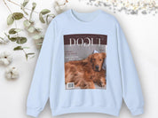 Personalized Dog Photo Sweatshirt Magazine Style Pet Apparel Unique Pet Lover