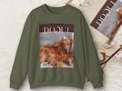 Personalized Dog Photo Sweatshirt Magazine Style Pet Apparel Unique Pet Lover