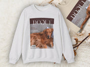 Personalized Dog Photo Sweatshirt Magazine Style Pet Apparel Unique Pet Lover