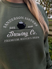 Witches Brew Embroidered Halloween Sweatshirt