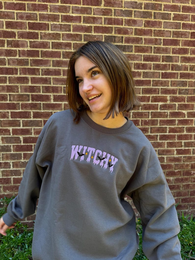 Embroidered Halloween Sweatshirt