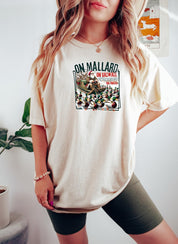 On Mallard On Gadwall Christmas Shirt | Funny Duck Hunting Santa Design