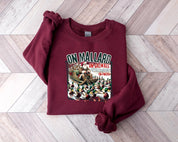 On Mallard On Gadwall Christmas Shirt | Funny Duck Hunting Santa Design