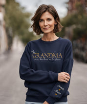 Custom This Grandma Wears Her Heart On Her Sleeve Sweatshirt