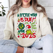 Personalized Two Little Who Is Due Sweatshirt