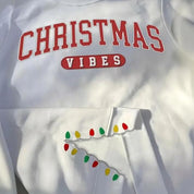 Christmas Vibes Side Lights Cut-Out Sweatshirt