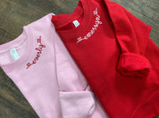 Toddler/Youth Valentine's Day Collar Name with Hearts Sweatshirt