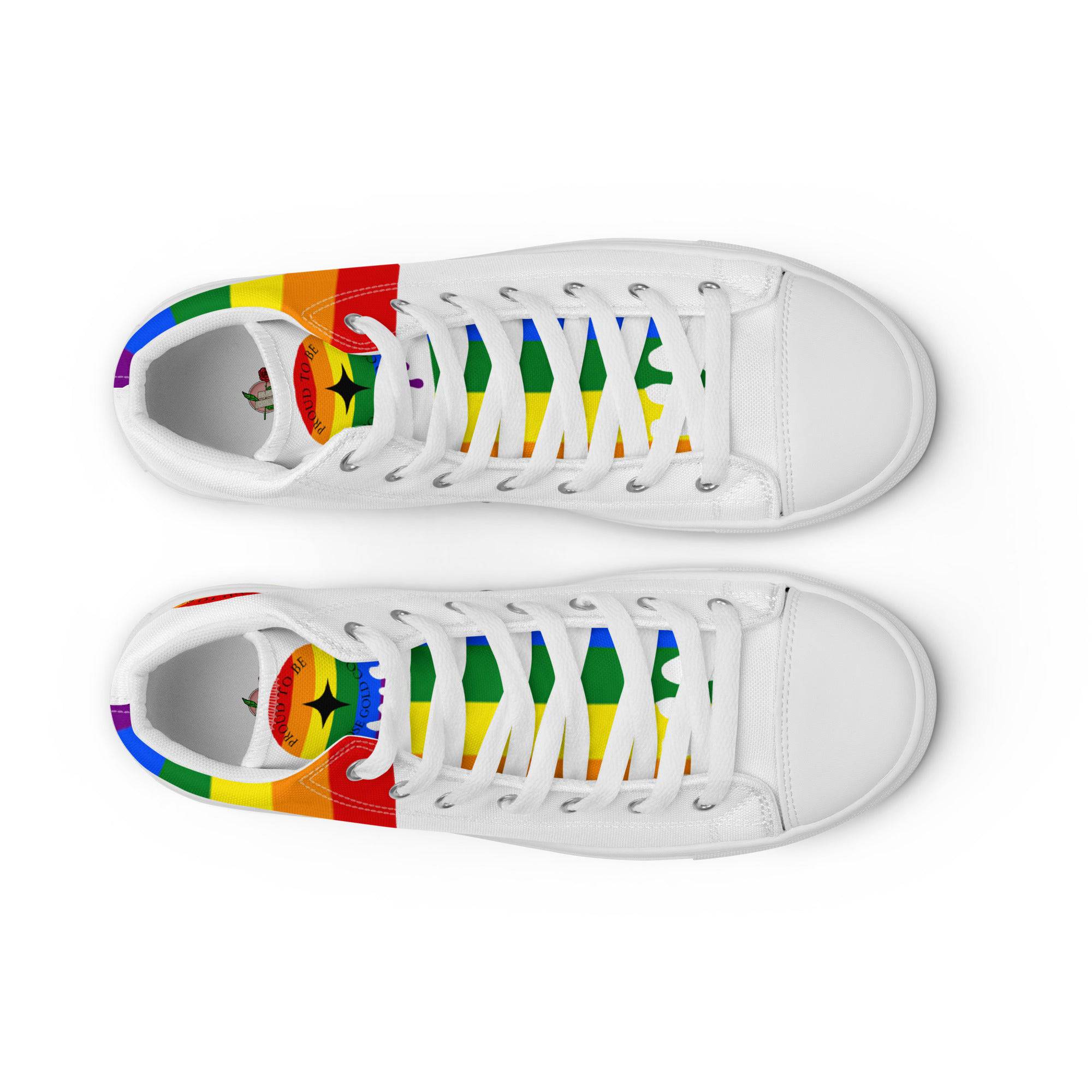 Rainbow Pride LGBT Melting Men’s high top shoes