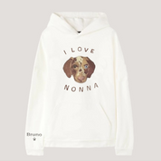 Customize | Text & Image | Dog Cat | Pet Portrait Embroidery | Sweatshirt Hoodie