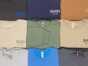 Custom Embroidered | Dad Est Sweatshirt | Kids Names on Sleeve