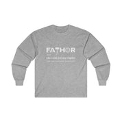 FaTHOR God of Dadding Funny Cute Father's Day/Birthday Gift for Dad Long Sleeve