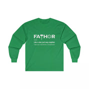 FaTHOR God of Dadding Funny Cute Father's Day/Birthday Gift for Dad Long Sleeve