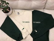 Benutzerdefinierte bestickte römische Zahl Datum Sweatshirt-Valentinstag oder Geburtstagsgeschenk für sie ihn