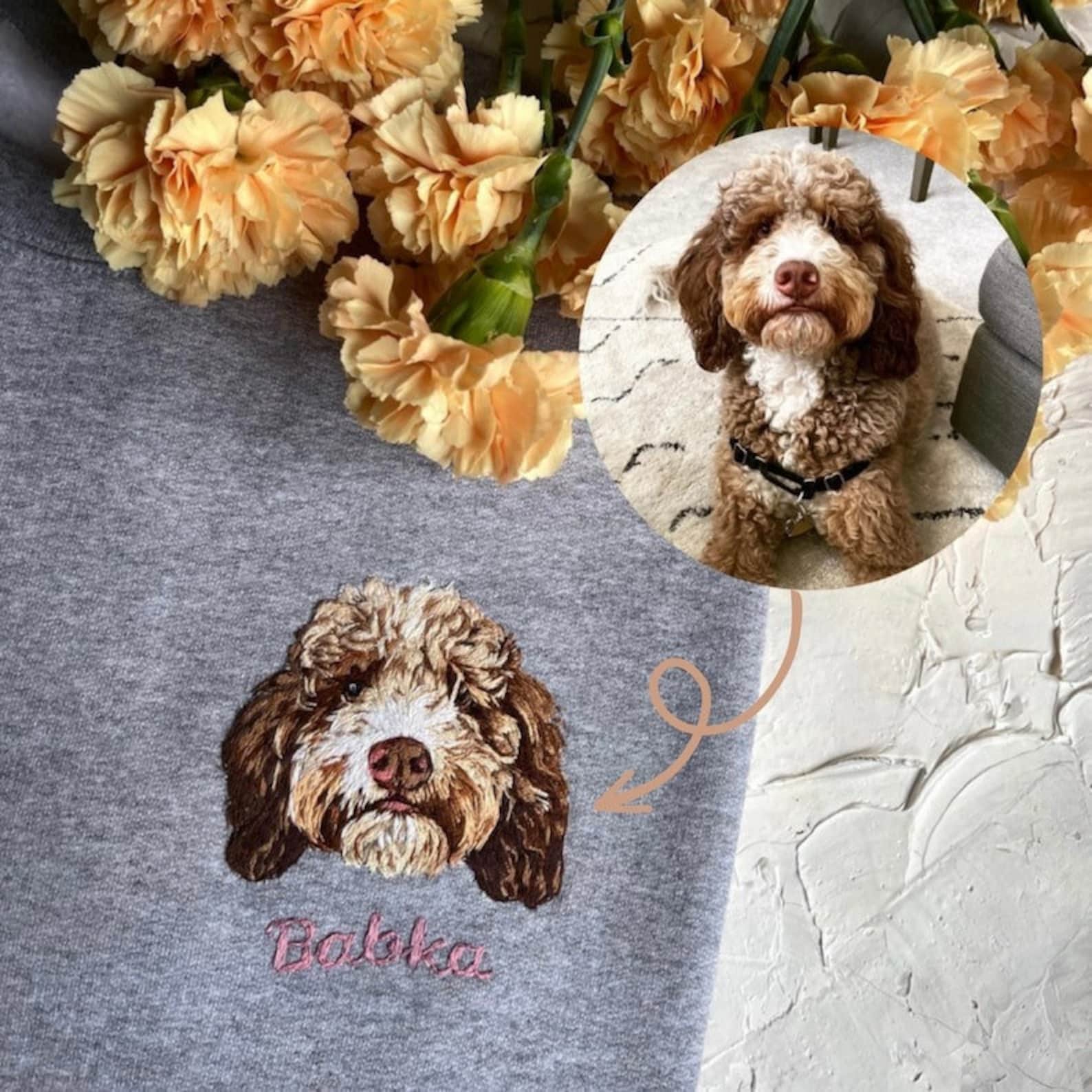 Sweatshirts für Haustiere mit Fotostickerei