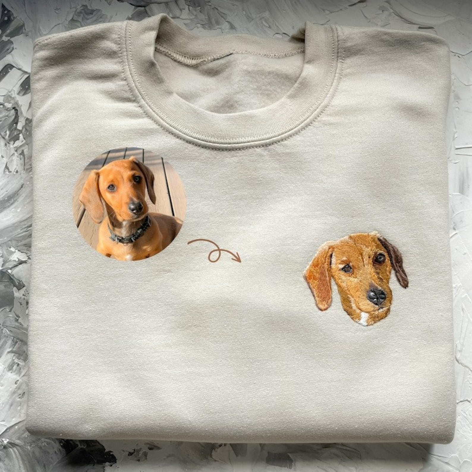 Sweatshirts für Haustiere mit Fotostickerei