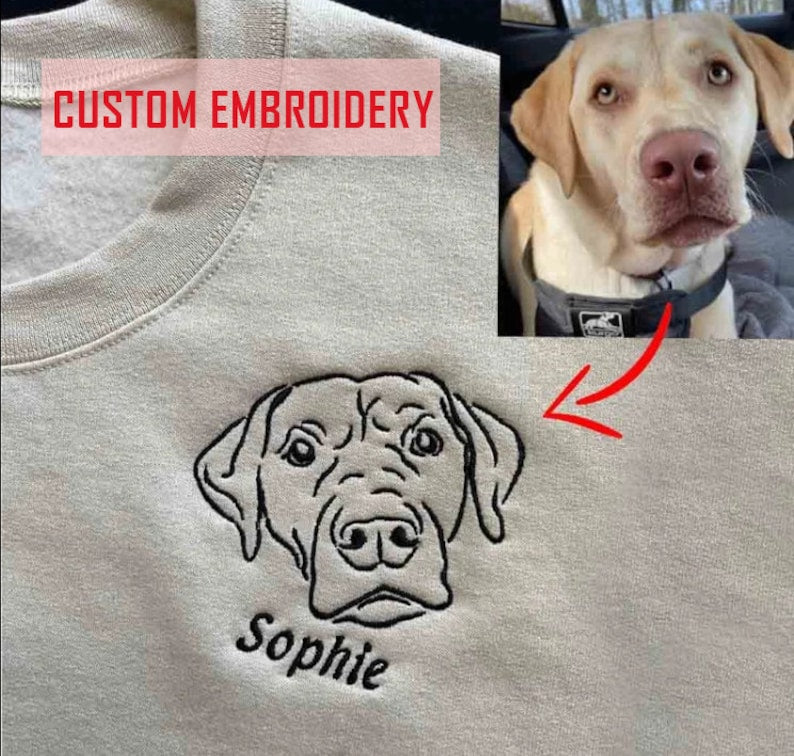 Custom Embroidered｜Pet Sweatshirt｜Vintage Tshirt Sweater