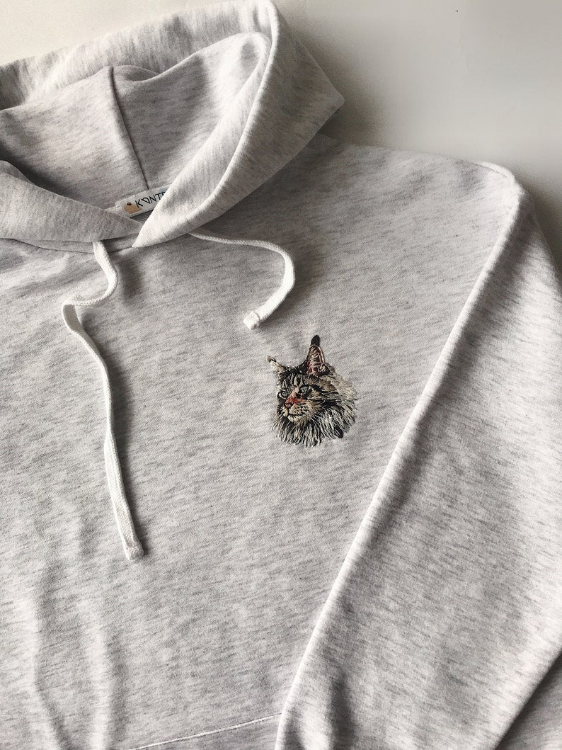 Dog Face Portrait Hoodie｜Full Color Pattern｜Embroidered