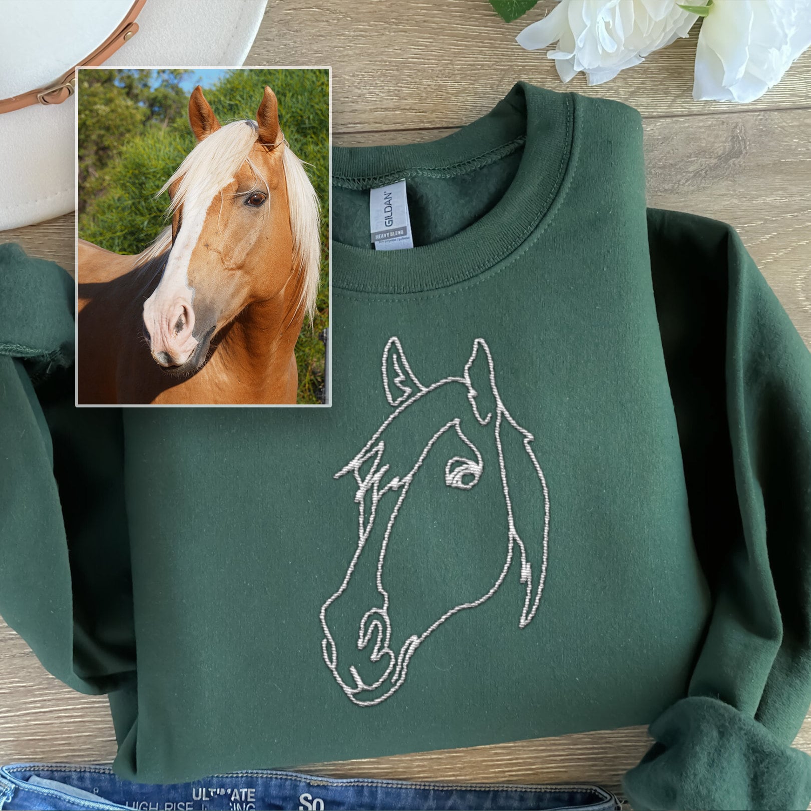 Custom｜Pet｜EMBROIDERED｜ Sweatshirt｜Tee