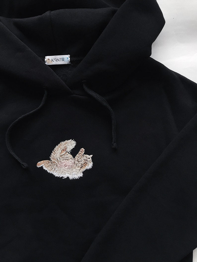 Dog Face Portrait Hoodie｜Full Color Pattern｜Embroidered
