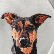 Dog Face Portrait Hoodie｜Full Color Pattern｜Embroidered