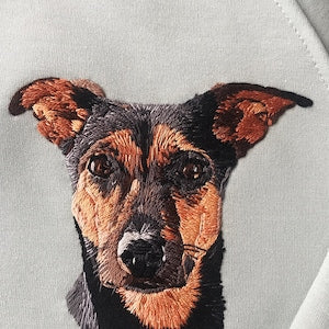 Dog Face Portrait Hoodie｜Full Color Pattern｜Embroidered