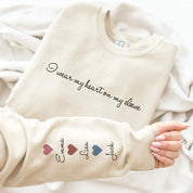 Mom Sweatshirt,I Wear My Heart On My Sleeve