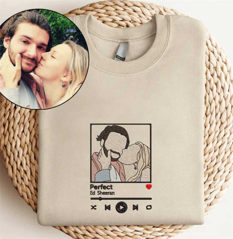 Embroidered Tshirt｜Music Sweatshirt｜Couple｜Gift