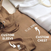 Benutzerdefinierte bestickte römische Zahl Datum Sweatshirt-Valentinstag oder Geburtstagsgeschenk für sie ihn