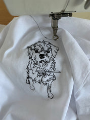 Pet portrait Custom | Embroidered Sweatshirt
