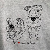 Pet portrait Custom | Embroidered Sweatshirt
