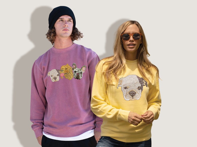 Pet Embroidery Sweatshirt | Realistic Personalized Pet Sweaters