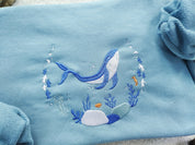 Embroidered Sweatshirt | Whale Embroidery Crewneck | Nature Lover Gift