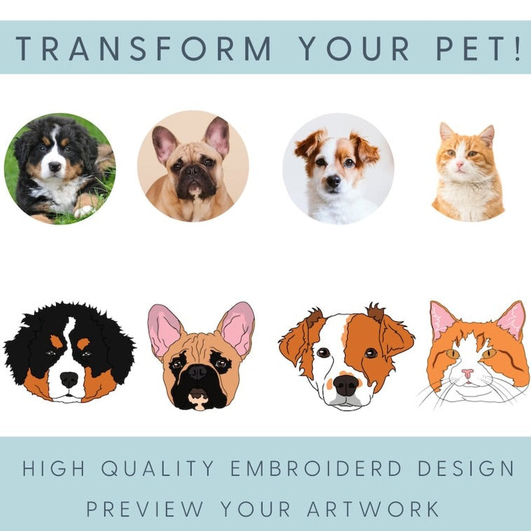 Custom EMBROIDERED｜Pet｜Sweater｜Photo + Name